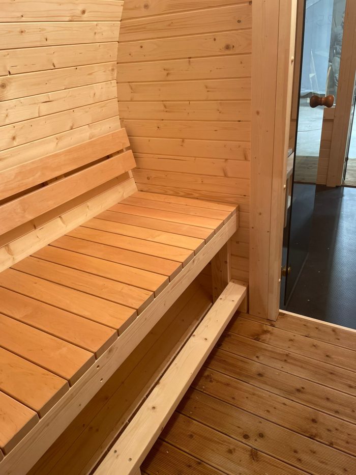 Sauna | Terrassensauna | Fasssauna mit Vorraum | Gartensauna 5 Meter – Bild 3