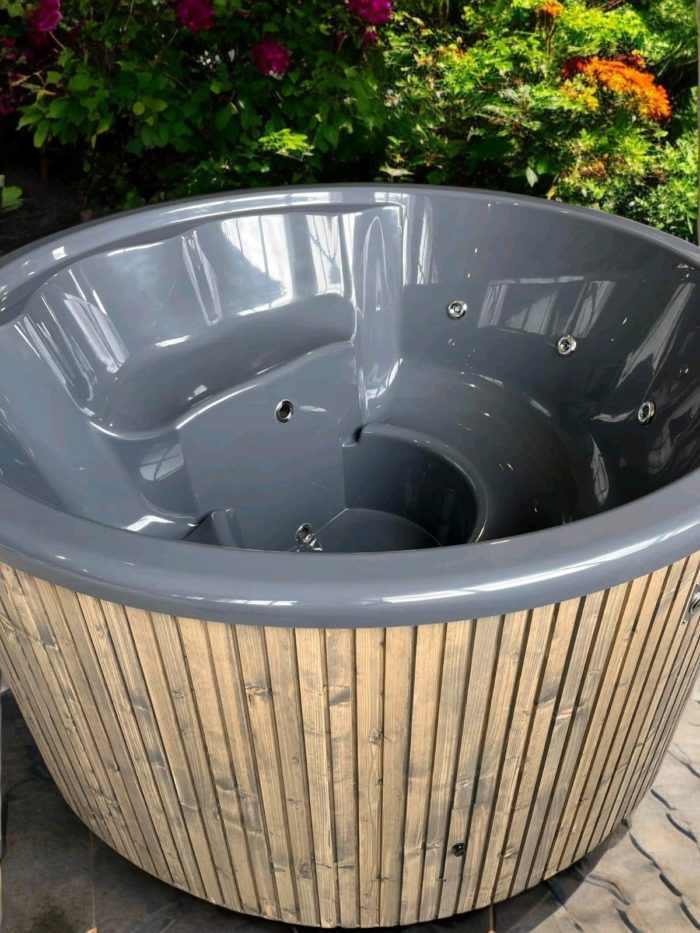 Luxuriöser Hot Tub mit GFK-Wanne in Grau ⌀ 200cm  – Limited Edition! – Bild 2